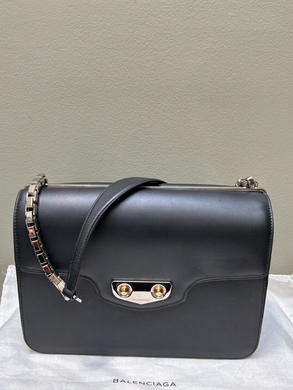 Balenciaga Black Small Neo Classic Hardware Chain Bag